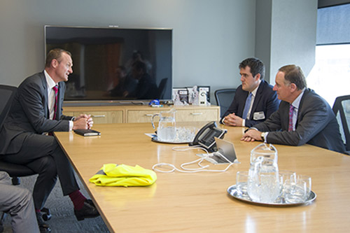 John Key NZ Prime Minister Masterpet boardroom