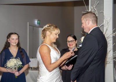 Dowse Art Gallery bride & groom vows