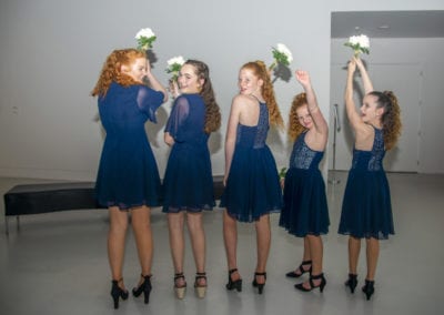 Dowse Art Gallery bridesmaids bouquet toss